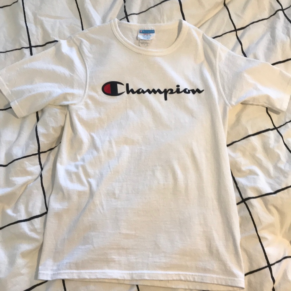 WHITE CHAMPION SHIRT